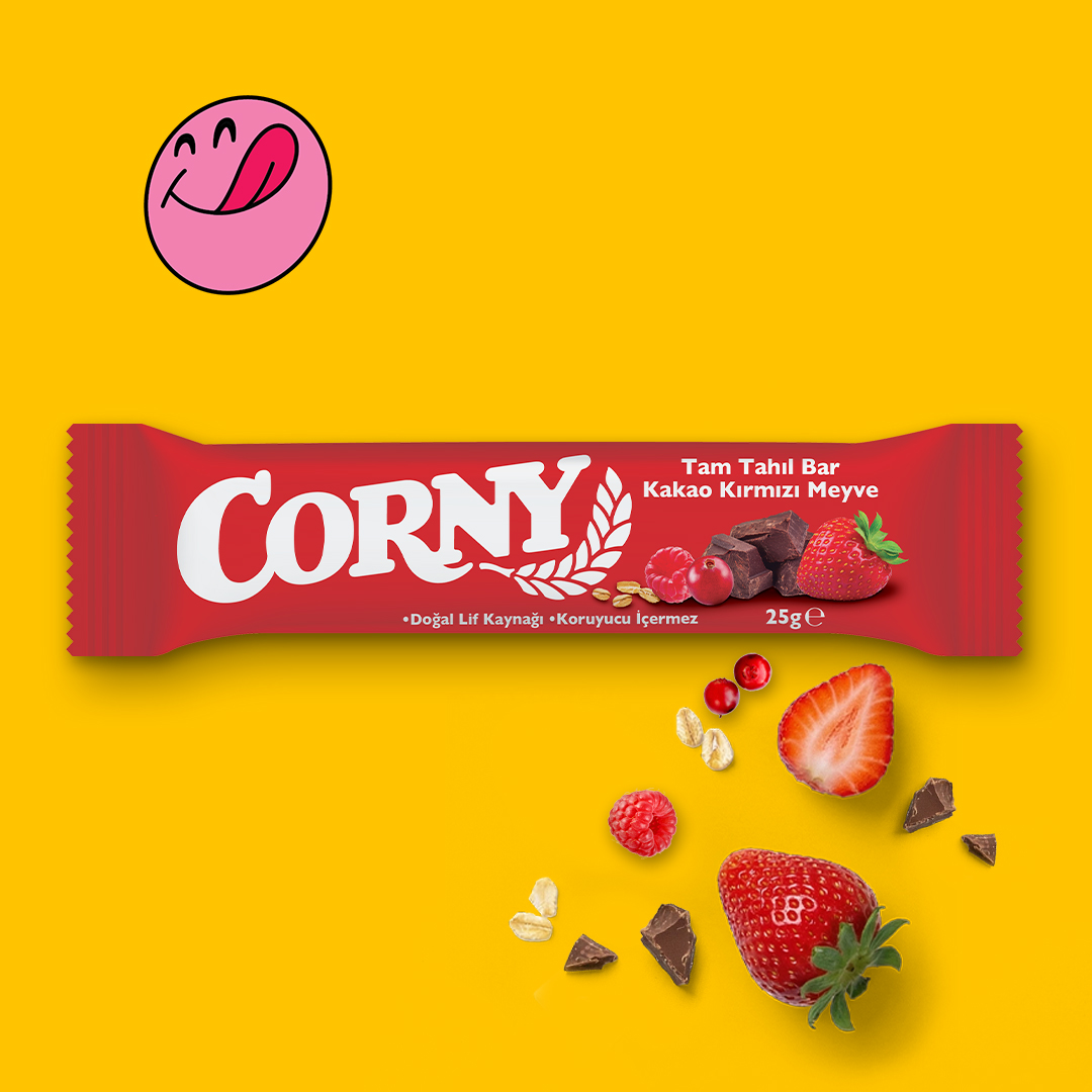 Corny Tahıl Bar Kakao Kırmızı Meyve